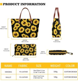 Women Satchel Handbags Shoulder Purses Totes Work Bags with Leather Wallet 2-Piece Set Custom $37.32 Satchels