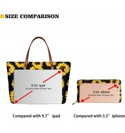 Women Satchel Handbags Shoulder Purses Totes Work Bags with Leather Wallet 2-Piece Set Custom $37.32 Satchels