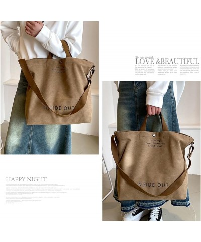 Canvas Tote Handbags for Women Tote Bag Crossbody Top Handle Bag Casual Shoulder Work Bag Coffee $11.21 Totes