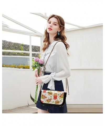 Crossbody Bags for Women Trendy Women's Black Shoulder Bag Small PU Leather Flap Cross Body Bag Handbags Pattern7 $18.44 Cros...