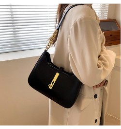 Women Small Shoulder Bag Vegan Leather Purse and Handbags Elegant Underarm Bag Ladies Small Purse Clutch Tote Black $19.24 Totes