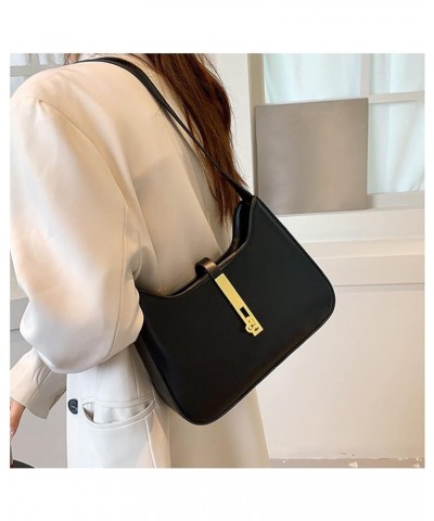 Women Small Shoulder Bag Vegan Leather Purse and Handbags Elegant Underarm Bag Ladies Small Purse Clutch Tote Black $19.24 Totes