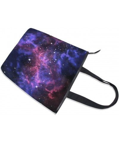 Purple Universe Starry Sky The Tote Bag for Women Big Capacity Women's Shoulder Handbags Canvas Shopping Dating Bag $10.81 Totes