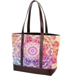 Tote Bags, Large Tote Bag, Women's Tote Handbags, Purple Blue Ethnic Mandala Retro, Tote Bag for Work Design 1405 $21.59 Totes