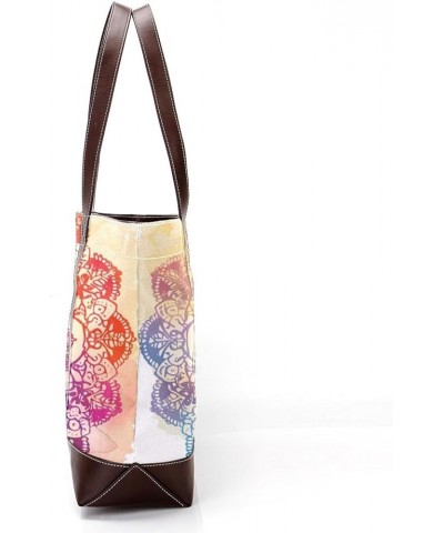 Tote Bags, Large Tote Bag, Women's Tote Handbags, Purple Blue Ethnic Mandala Retro, Tote Bag for Work Design 1405 $21.59 Totes