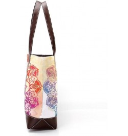 Tote Bags, Large Tote Bag, Women's Tote Handbags, Purple Blue Ethnic Mandala Retro, Tote Bag for Work Design 1405 $21.59 Totes