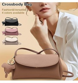 Women's Crossbody Handbags with Elephant Pendant, High-end and Fashionable Adjustable Leather Shoulder Handbag Pink $11.98 Cr...