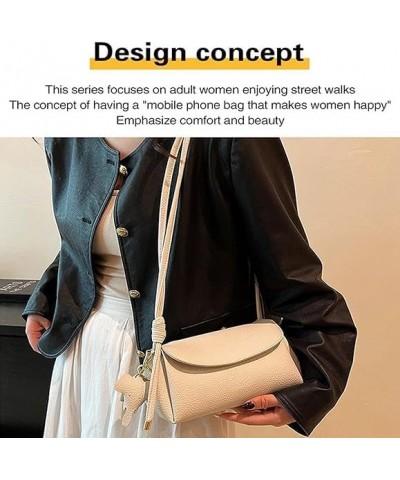 Women's Crossbody Handbags with Elephant Pendant, High-end and Fashionable Adjustable Leather Shoulder Handbag Pink $11.98 Cr...