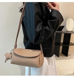 Women's Crossbody Handbags with Elephant Pendant, High-end and Fashionable Adjustable Leather Shoulder Handbag Pink $11.98 Cr...