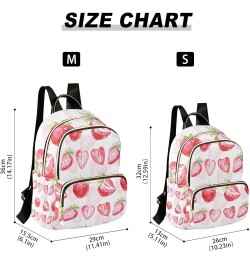 Women Backpack Sweet Strawberry Pink Anti-Theft Travel Backpack with Luggage Belt Lightweight Handbag Lady Purse Roomy Double...