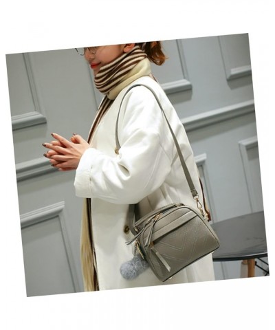 Ladies Tote Bags Ladies Handbag Hanging Venonat Shoulder Bag Messenger Bag for Women Crossbody Bag Grey $11.15 Crossbody Bags