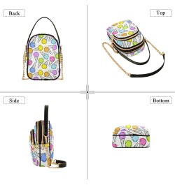 Cell Phone Purse Doodle Icecream Crossbody Handbag Durable Shoulder Bag Sturdy Travel Pouch Compact Chic Bag for Women Girlfr...