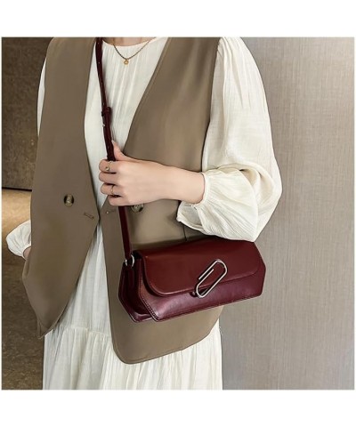 Purses and Handbags for Women Leather Designer Tote Fashion Ladies Shoulder Bags For Women Red $18.90 Shoulder Bags