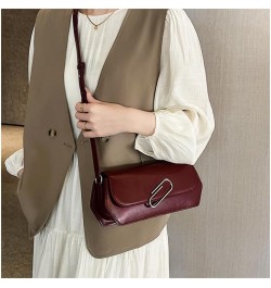 Purses and Handbags for Women Leather Designer Tote Fashion Ladies Shoulder Bags For Women Red $18.90 Shoulder Bags