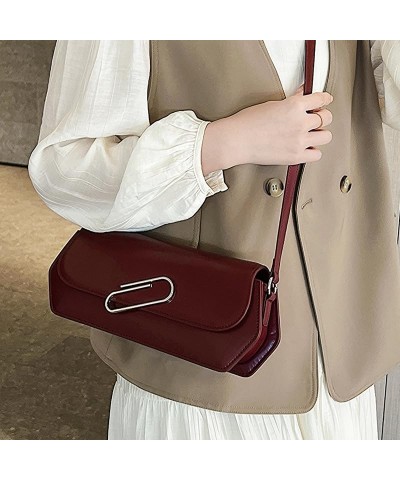 Purses and Handbags for Women Leather Designer Tote Fashion Ladies Shoulder Bags For Women Red $18.90 Shoulder Bags