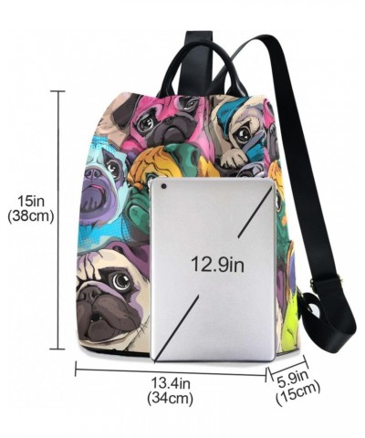 Colorful Shaggy Dog Backpack for Women, Fashion Anti Theft Casual Daypack Shoulder Bag Purse for Travel Work 15 inches $24.59...