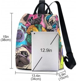 Colorful Shaggy Dog Backpack for Women, Fashion Anti Theft Casual Daypack Shoulder Bag Purse for Travel Work 15 inches $24.59...