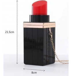 Lipstick Acrylic Evening Bags Purses Women Chic Banquet Chain Crossbody Bag for Party Prom Green+red $32.64 Evening Bags