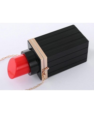 Lipstick Acrylic Evening Bags Purses Women Chic Banquet Chain Crossbody Bag for Party Prom Green+red $32.64 Evening Bags