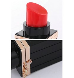 Lipstick Acrylic Evening Bags Purses Women Chic Banquet Chain Crossbody Bag for Party Prom Green+red $32.64 Evening Bags