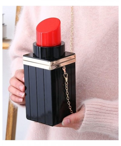 Lipstick Acrylic Evening Bags Purses Women Chic Banquet Chain Crossbody Bag for Party Prom Green+red $32.64 Evening Bags