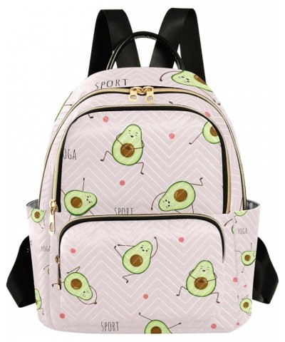 Women Backpack Avocado Sport Funny Anti-Theft Travel Backpack with Luggage Belt Lightweight Handbag Lady Purse Roomy Double Z...