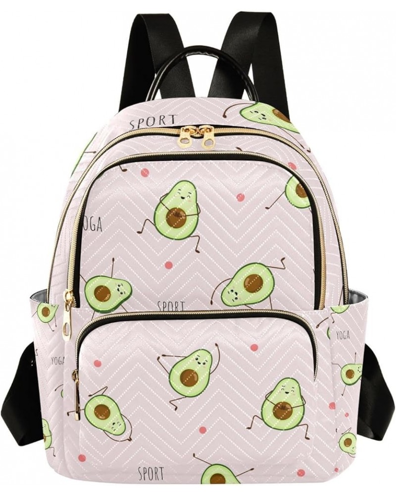 Women Backpack Avocado Sport Funny Anti-Theft Travel Backpack with Luggage Belt Lightweight Handbag Lady Purse Roomy Double Z...