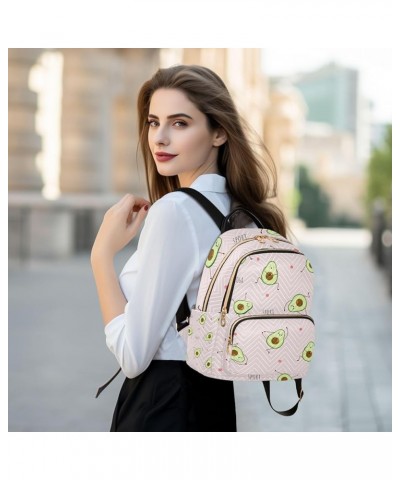 Women Backpack Avocado Sport Funny Anti-Theft Travel Backpack with Luggage Belt Lightweight Handbag Lady Purse Roomy Double Z...