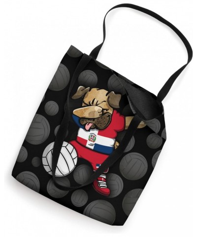 Funny Dabbing Pug Dominican Republic Volleyball Fans Jersey Tote Bag $14.18 Totes