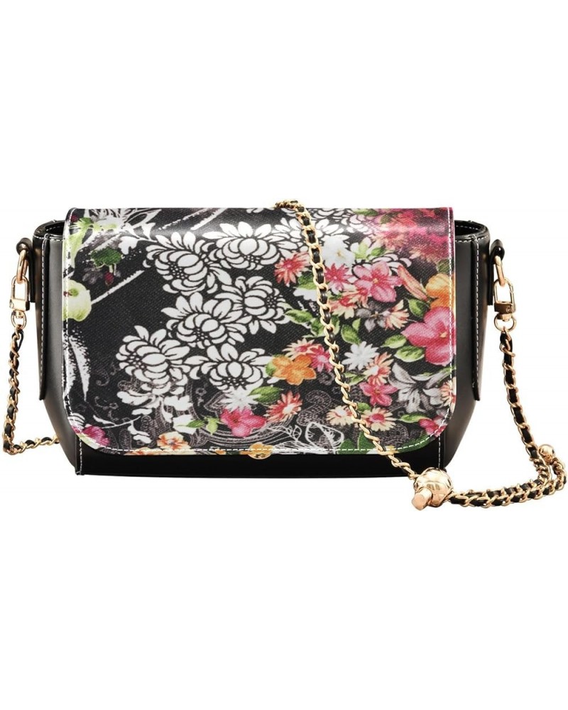 Crossbody Bags for Women Trendy Women's Black Shoulder Bag Small PU Leather Flap Cross Body Bag Handbags Pattern11 $24.18 Cro...