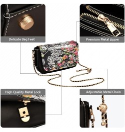 Crossbody Bags for Women Trendy Women's Black Shoulder Bag Small PU Leather Flap Cross Body Bag Handbags Pattern11 $24.18 Cro...