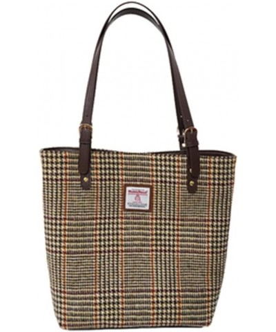 Harris Tweed Tote bag Retro Plaid Large Capacity Handbag Versatile Shoulder Bag Brown $40.95 Totes