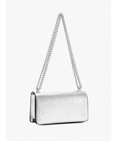 Women's Metallic Shoulder Bag Y2K Flap Crossbody Bags Silver $16.11 Shoulder Bags