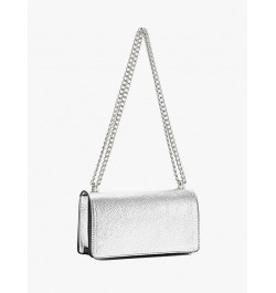 Women's Metallic Shoulder Bag Y2K Flap Crossbody Bags Silver $16.11 Shoulder Bags