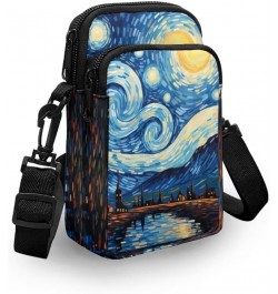 Messenger Bag for Women Lightweight Crossbody Purses with Double Pocket Cute Phone Purse Van Gogh Starry Night $10.12 Crossbo...