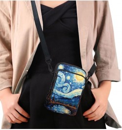 Messenger Bag for Women Lightweight Crossbody Purses with Double Pocket Cute Phone Purse Van Gogh Starry Night $10.12 Crossbo...