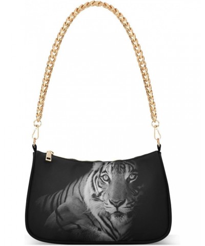 Portrait Of Tiger Animal Print Shoulder Bag Purse for Women Tote Handbag with Zipper Closure $12.40 Totes