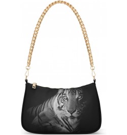 Portrait Of Tiger Animal Print Shoulder Bag Purse for Women Tote Handbag with Zipper Closure $12.40 Totes