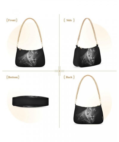 Portrait Of Tiger Animal Print Shoulder Bag Purse for Women Tote Handbag with Zipper Closure $12.40 Totes