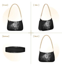 Portrait Of Tiger Animal Print Shoulder Bag Purse for Women Tote Handbag with Zipper Closure $12.40 Totes