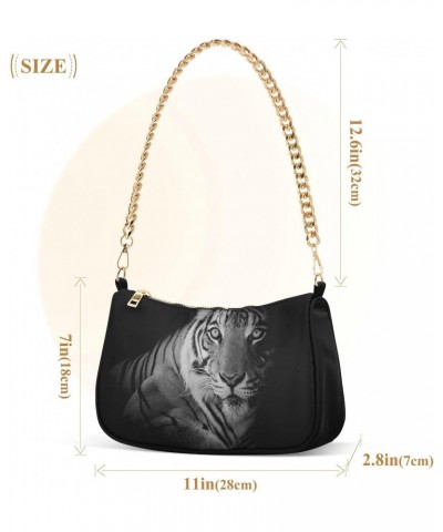 Portrait Of Tiger Animal Print Shoulder Bag Purse for Women Tote Handbag with Zipper Closure $12.40 Totes