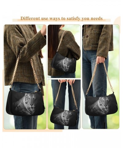 Portrait Of Tiger Animal Print Shoulder Bag Purse for Women Tote Handbag with Zipper Closure $12.40 Totes