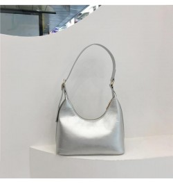 Small Crescent shoulder bag for Women Retro Classic Adjustable Shoulder Strap Tote HandBag with Zipper Closure Silver $12.40 ...