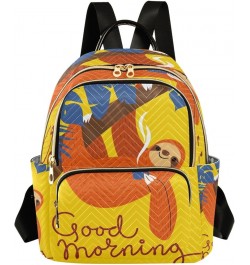 Fashion Backpack Mini Backpack Purse Casual Daily Backpack Morning Sloth for Travel for College Work Medium $19.37 Backpacks