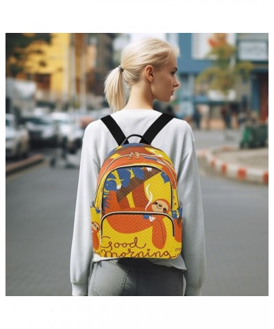 Fashion Backpack Mini Backpack Purse Casual Daily Backpack Morning Sloth for Travel for College Work Medium $19.37 Backpacks