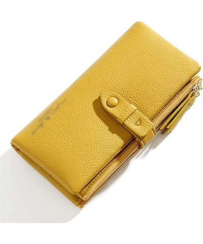 Long Wallets for Women Soft Leather Trifold Card Holder Purses Ladies Coin Standard Female Purses (Color : B, Size : 19 * 10 ...