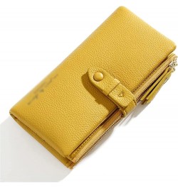 Long Wallets for Women Soft Leather Trifold Card Holder Purses Ladies Coin Standard Female Purses (Color : B, Size : 19 * 10 ...