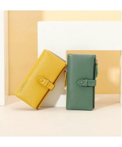 Long Wallets for Women Soft Leather Trifold Card Holder Purses Ladies Coin Standard Female Purses (Color : B, Size : 19 * 10 ...