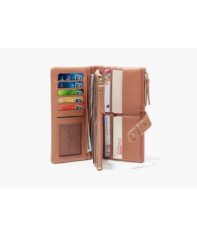 Long Wallets for Women Soft Leather Trifold Card Holder Purses Ladies Coin Standard Female Purses (Color : B, Size : 19 * 10 ...