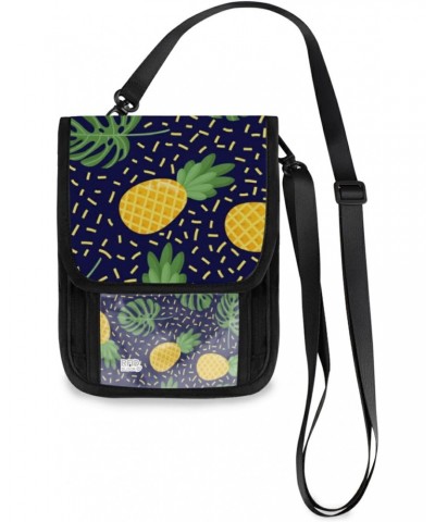 Small Crossbody Cell Phone Purse Bag 3 for Women Wallet Purse Tropical Palm Leaves Pineapples Mini Messenger Shoulder Handbag...